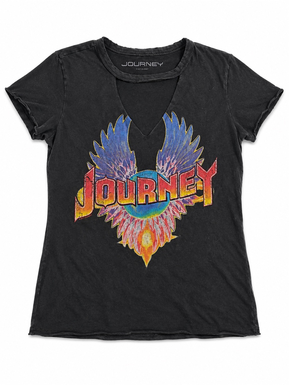 Journey Vintage Style Graphic Band T-Shirt Black